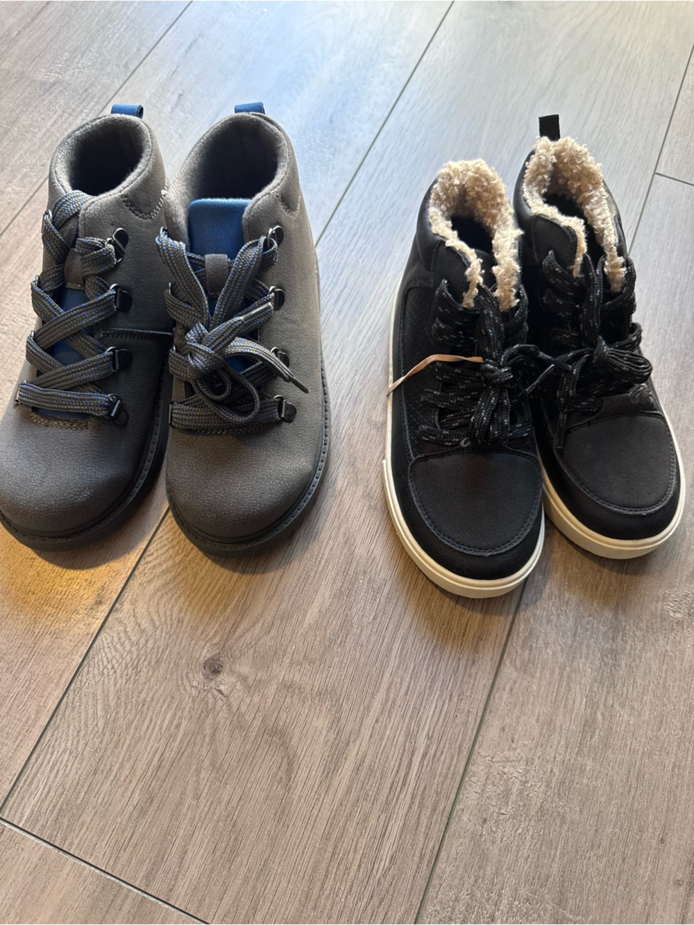 OshKosh B'gosh Boys Sz 13 Lace-Up Boots Catazine Sample Black and Blue